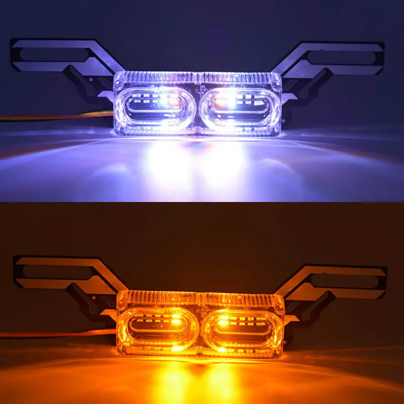 

LED Colorful Mini Universal Motorcycle Motorbike LED Tail Rear Light License Plate Light moto offroad LED brake light decorate