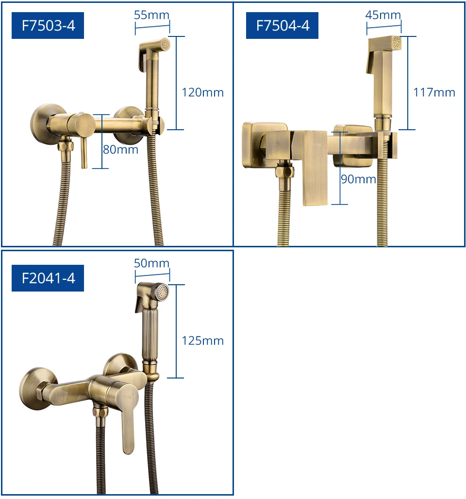 FARP Bidets бронзовая Душевая насадка для мытья гигиенический душевой опрыскиватель для анальной очистки горячий и холодный смеситель для туалета спрей набор биде спрей