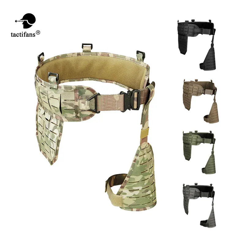 

TACTIFANS Molle Modular Belt Sleeve Tactical Inner Belt Drop Leg Platform Hip Panel Laser Cutting PALS Compatible Chest Rig Vest