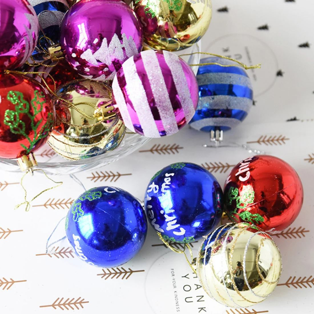 24 unids/set 6 CM bola de pintura de Navidad árbol de Navidad colgante decoración fiesta adornos Featival-Surtido/dorado/rojo color 24 unids/set 6 CM bola de pintura de Navidad árbol de Navidad colgante decoración fiesta adornos Featival-Surtido/dorado/rojo color
