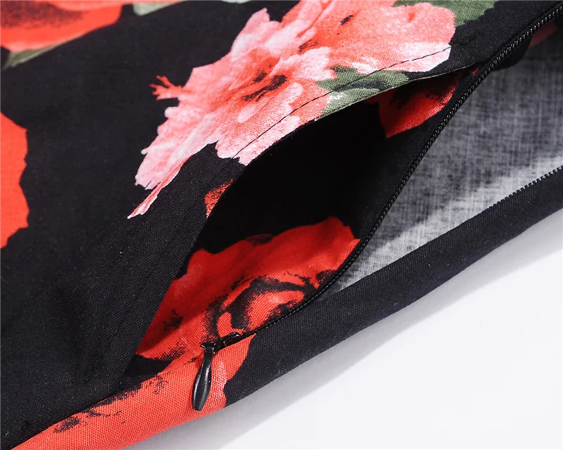Kostlish Tank Summer Dress Women Sleeveless Patchwork Print Vintage Dress 2017 Elegant Swing Rockabilly Party Dresses Sundress (27)