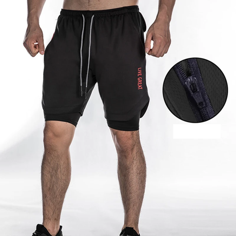 Short Hombre Men's Sports Shorts Summer Quick Dry Mesh Five Pants Outdoor Large Size Running Beach Pants Streetwear Sweatpants