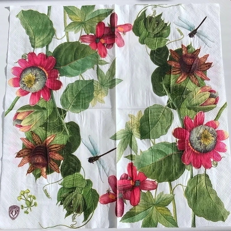40 шт. бумага салфетки для декупажа домашний декор serviettes салфетка с цветами