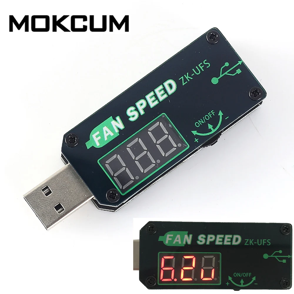 5V USB Fan Governor Speed Controller Adjuster Timer LED Module Cooling W// Shell