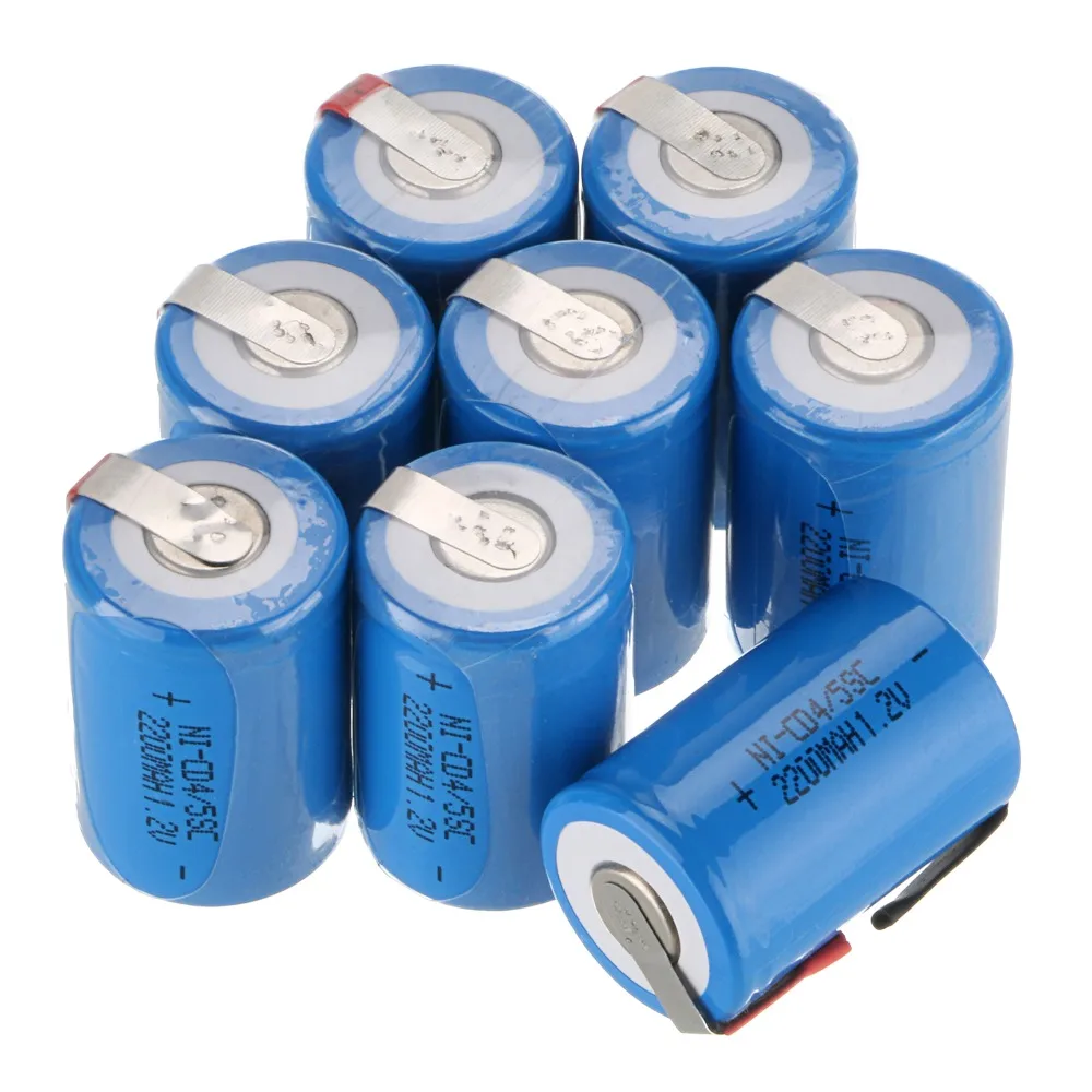 8 шт Anmas power 1,2 V 4/5 SC Sub C 2200mAh Ni-CD nicd Sub C аккумуляторные батареи разных цветов