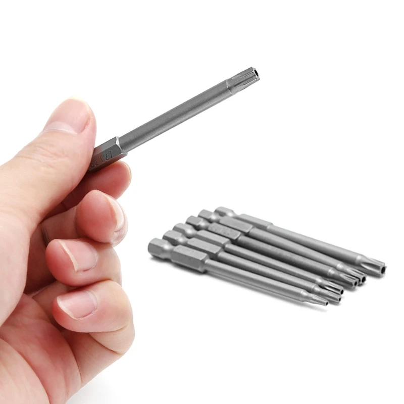 High Precision 7Pcs 75mm T8-T30 Magnetic Torx Screwdriver Bit 1/4 Inch Hex Shank for car accessories