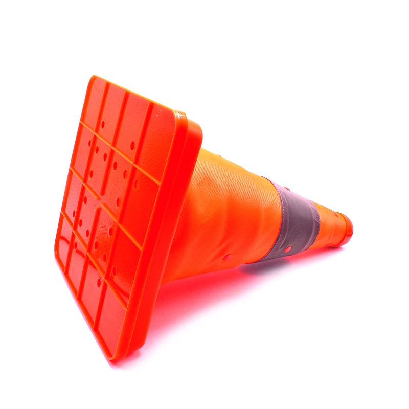 Горячая складной оранжевый дорожный защитный конус для парковки многоцелевой дорожный конус оранжевый