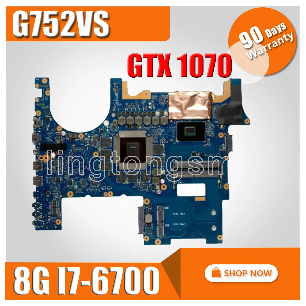 with GTX 1070M 8GB I7 6700HQ G752VS laptop Motherboard for asus ROG