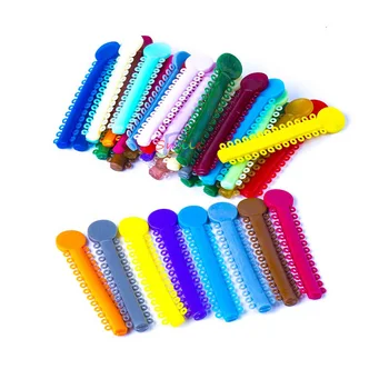 

Dental Ligature Ties Orthodontics Elastic Multi Color Plastic Bands For Health Teeth Tools