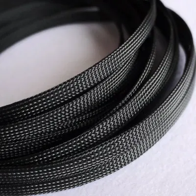 10 м 3/4/6/8/10/12 мм провод кабель защиты кабельная муфта PET USB кабель с нейлоновой оплеткой высокой плотности обшивки изоляции - Цвет: Черный