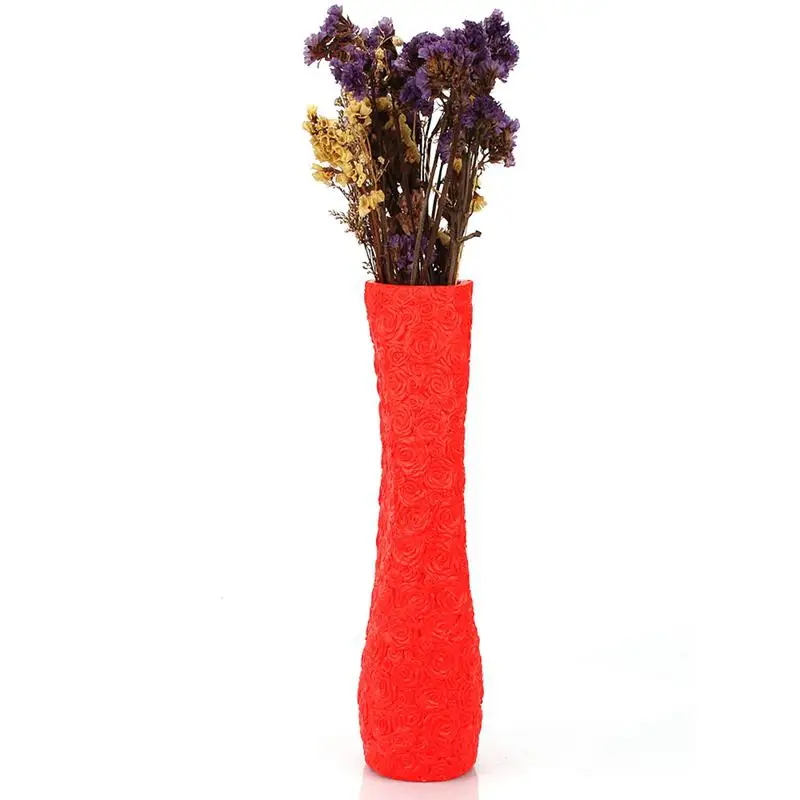 Ваза из смолы, домашний декор, напольные вазы, цветочные горшки, кашпо, декор для свадебной вечеринки, складные вазы в форме бумаги для домашнего декора - Цвет: Красный