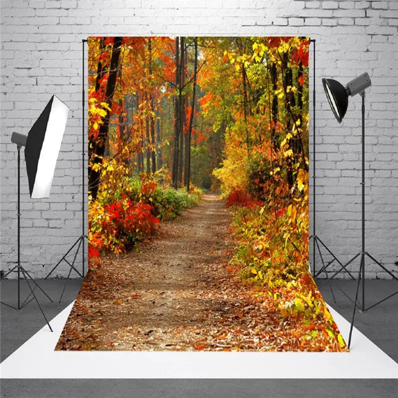 

Freya New 90x150cm Vinyl Fabric Autumn Fall Forest 3x5FT Photography Background Studio Photo Backdrops For Studio Photo