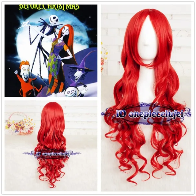 the nightmare before christmas sally long wave curly red anime cosplay wig - Sally Nightmare Before Christmas Wig the nightmare before christmas sally long wave curly red anime cosplay wig - Sally Nightmare Before Christmas Wig