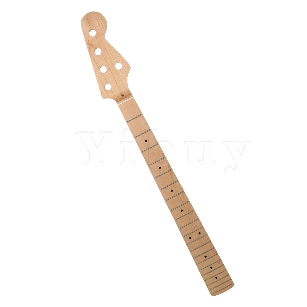 Yibuy Maple Wood 21 Fret Clear Satin 5 String Electric PB Bass Neck Parts Yibuy Maple Wood 21 Fret Clear Satin 5 String Electric PB Bass Neck Parts