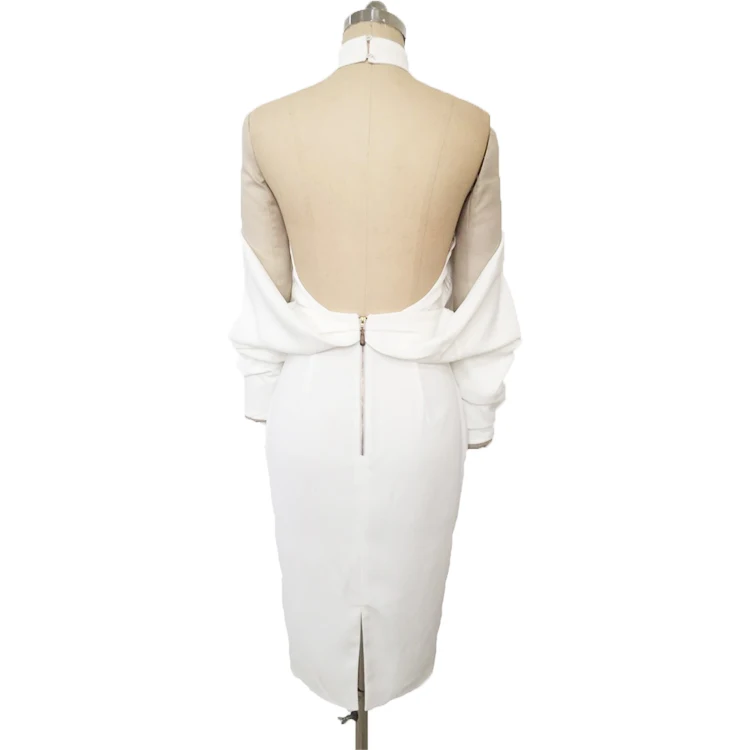 Новое поступление Стиль нет. G168 Мода Холтер шеи спинки белые пикантные черные женские платье