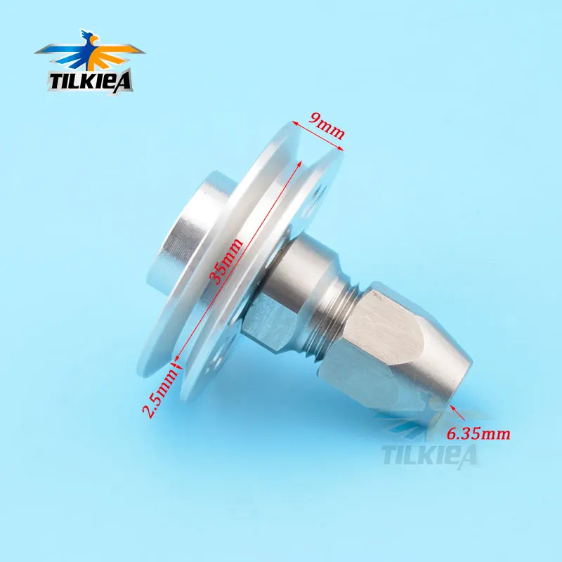 

Rc Boat Gas Zenoah Marine Engine M6 Engine Flywheel for Starter Belt With Flex Collet 6.35mm 1/4'' CNC Stainless Steel Coupler