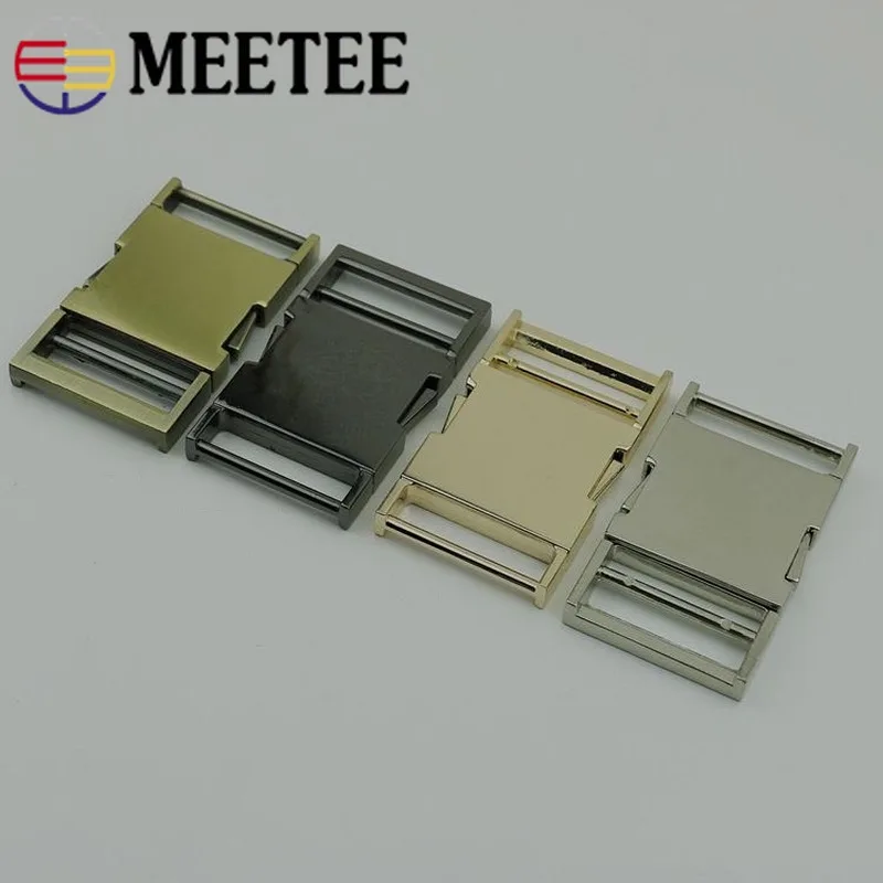 

2pcs Meetee 32mm Metal Side Release Buckles Pet Collar Clasp Bag Webbing Strap Adjustive Release Buckle for Bag Part Accessories