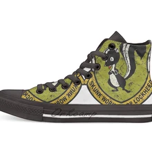 Lockheed Martin Skunk работает винтажный логотип Повседневная Высокая холщовая обувь кеды для Прямая