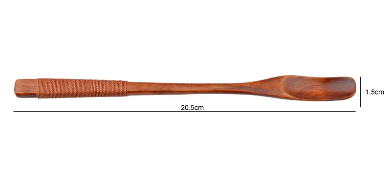 3Pcs Wooden Spoon Teaspoon Long Handle Coffee Tea Spoon Coffee Stirrer Honey Sugar Mixing Stirring Coffee Spoon Set Tableware Tea Accessories (4)