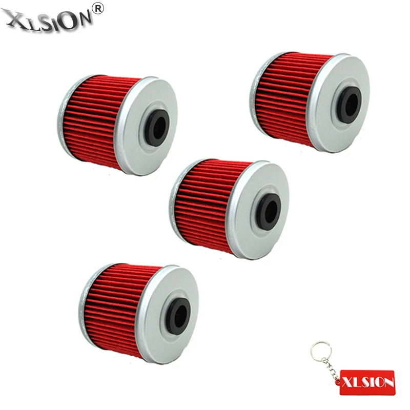 XLSION 4Pcs Oil Fuel Filters For Honda TRX500FM2 TRX500FM1 TRX400X