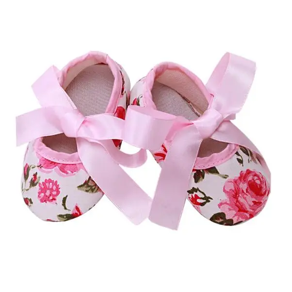 

Baby Children's Toddler Girls Princess roses Prewalker Soft Sole Anti-Slip lace-up Shoes Crib Shoes Footwear for Newborns shoes