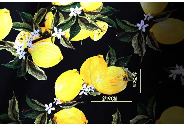 Хлопковая ткань с лимонным принтом винтажная Лоскутная Ткань пачка стеганая ткань тильда для шитья Diy ткань