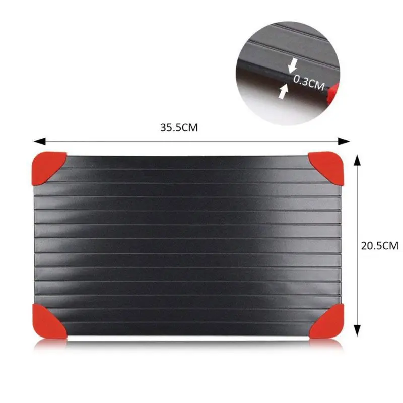 Defrost Tray Thaw Frozen Food Meat Fish In Minutes Home Defrosting Tray No Electricity Chemicals Microwave +Silicone Wrap Angles Defrost Tray Thaw Frozen Food Meat Fish In Minutes Home Defrosting Tray No Electricity Chemicals Microwave +Silicone Wrap Angles
