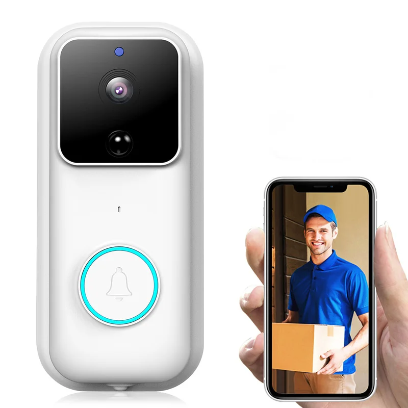 

Smart WiFi Video Doorbell Camera Visual Intercom with Chime Night Vision IP Door Bell Wireless Home Security Camera