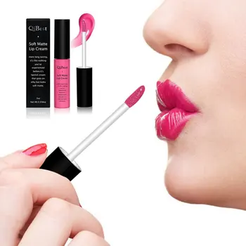 

Women Makeup Waterproof Lipstick Matte Lips 6pcs Lasting Liquid Lipstick Lip Gloss +12 Pieces Lip Makeup Brush 1 Set Lot
