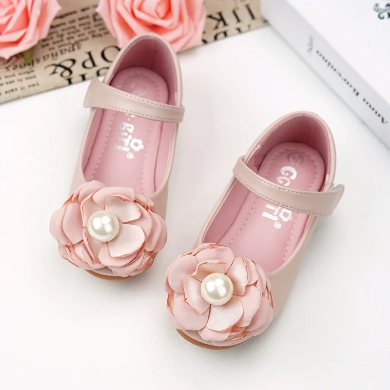 Girl Children Toddler Kid Flower Shoes Princess Girls Shoes Bow Flat Dress Party
