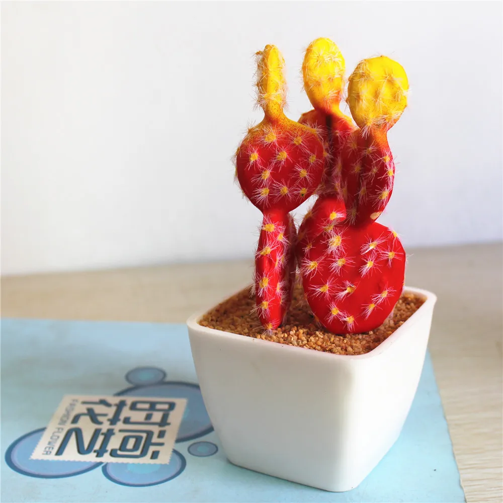 7 Artificial Succulent Cactus Ball Bonsai Fake Plant Flower Home Floral Desk Home Decor - Цвет: 7