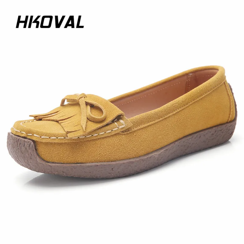 

HKOVAL Women Shoes Sneakers Loafers Flat Casual Moccasins Ballet Genuine Leather Platform Summer Autumn Winter Female Shoe