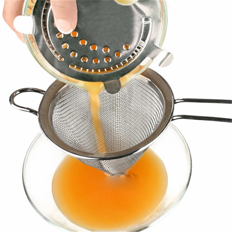 Cocktail Shaker Strainer Cocktail Bar Tool Set 1pcs 304 Stainless Steel Conical Cocktail Sieve Removing Bits From Juice Julep Strainer Cocktail Strainer Bar