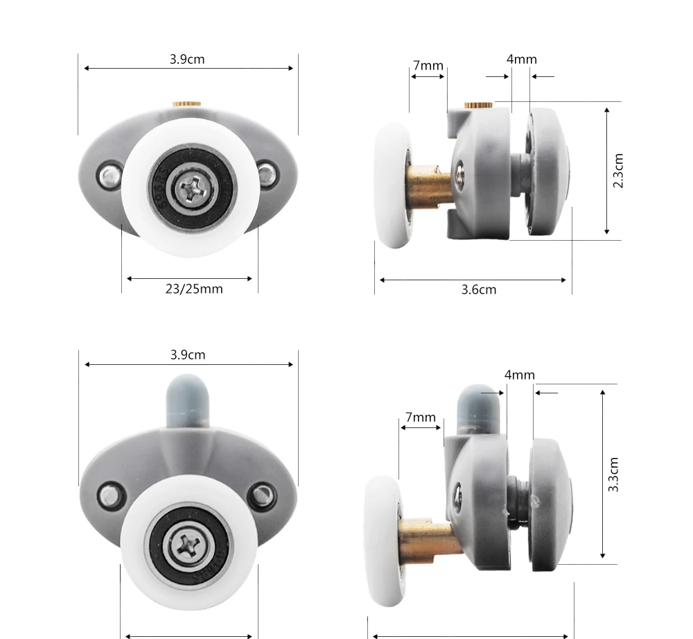 До 4 никель-металл-8 шт./компл. упперанд вниз 23 мм 25 мм, АБС-пластиковый Пластик ролики колеса подшипник скольжения двери ролики для душевых ролики кабины Ванная комната
