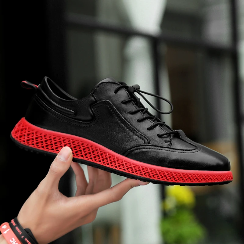 

Large size 38-45 Genuine leather New Men comfortable Casual Shoes Men Genuine Leather Shoes Work Business Casual Sneakers w5