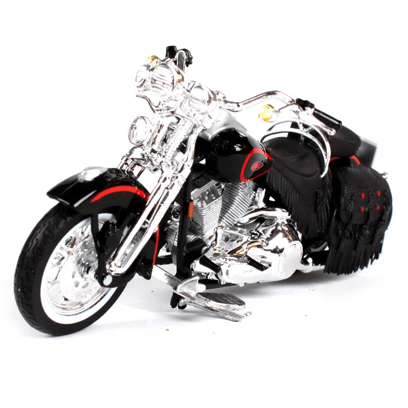 

Maisto 1:18 1998 FLSTS Heritage Springer black motorcycle diecast motorbike model for young motorcycle die cast model 12018