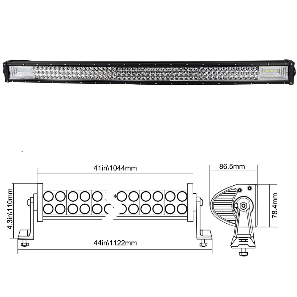 Auxtings товар 4" дюймов 540 Вт три ряда Подвижный кронштейн IP67 водонепроницаемый высокой мощности люменов автомобиля 7D светодиодный свет бар внедорожный