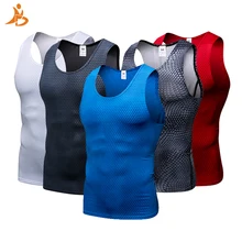 New 2018 Compression Fitness Tights Tank Top Quickly Dry Sleeveless Gym Clothing Summer Cool Men’s Running Vest Sport Shirt Men