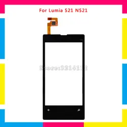 5 шт./лот высокое качество Сенсорный экран планшета Сенсор внешний Стекло объектив Панель для Nokia Lumia 521 N521 Бесплатная доставка