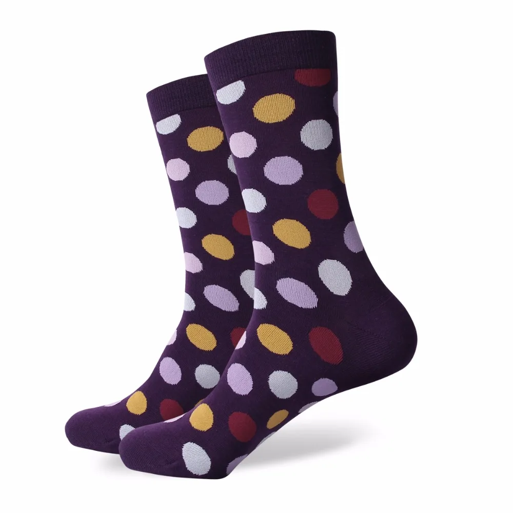 Match-Up Fun платье носки-красочные причудливые носки для мужчин-хлопковые модные носки с узором в горошек и Аргайл стиль(10 пар/лот