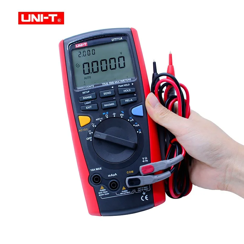 

UNI-T UT71A Intelligent Digital Multimeter AC DC currect voltage True RMS REL Auto Range multimeter with bluetooth connect phone