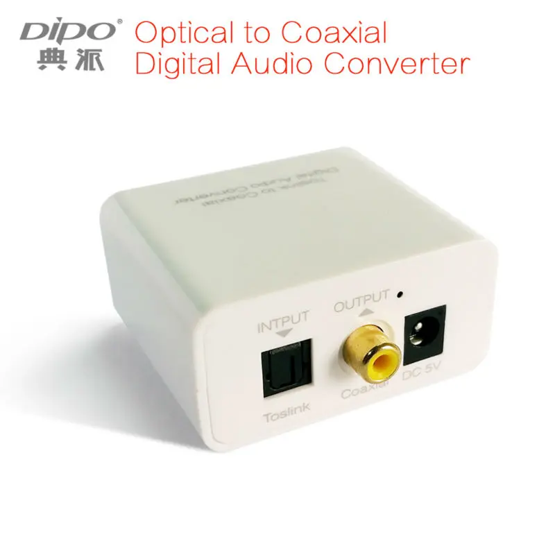 

DIPO SPDIF Optical to Coaxial Audio Converter Digital HIFI2.1/ 5.1 / 7.1 Toslink to coa / TV to acoustics Factory Direct