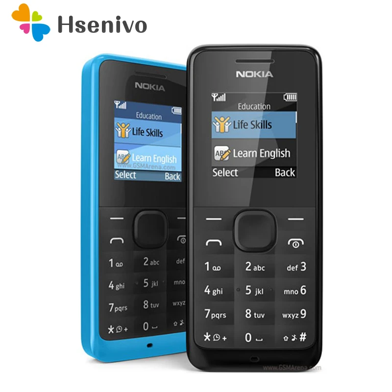 nokia 105 refurbished unlocked original nokia 105 fm radio mobile phone single sim card or dual sim card free shipping
