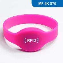 WB01 силиконовый rfid-браслетов для Управление доступом и оздоровительный клуб, rfid браслет 13.56 мГц 4kbyte R/W ISO14443A С mf 4 К S70