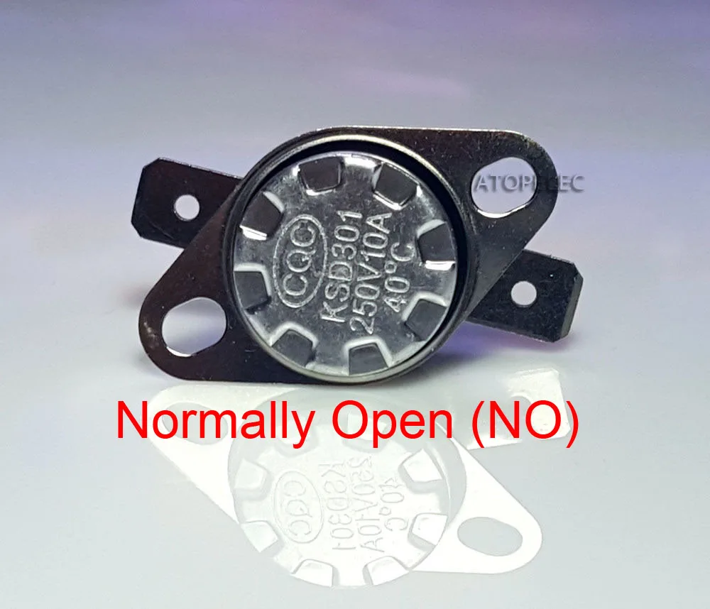 2pcs KSD301 NO 80°C UL Thermostat Temperature Control Switch Bimetal Disc N.O