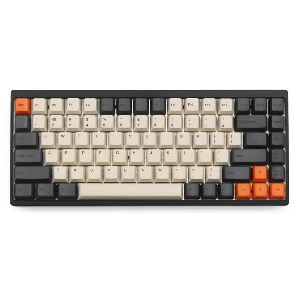 

Carbon Dye-sub keycaps OEM profile support ISO layout for KBD75 mechanical keyboard