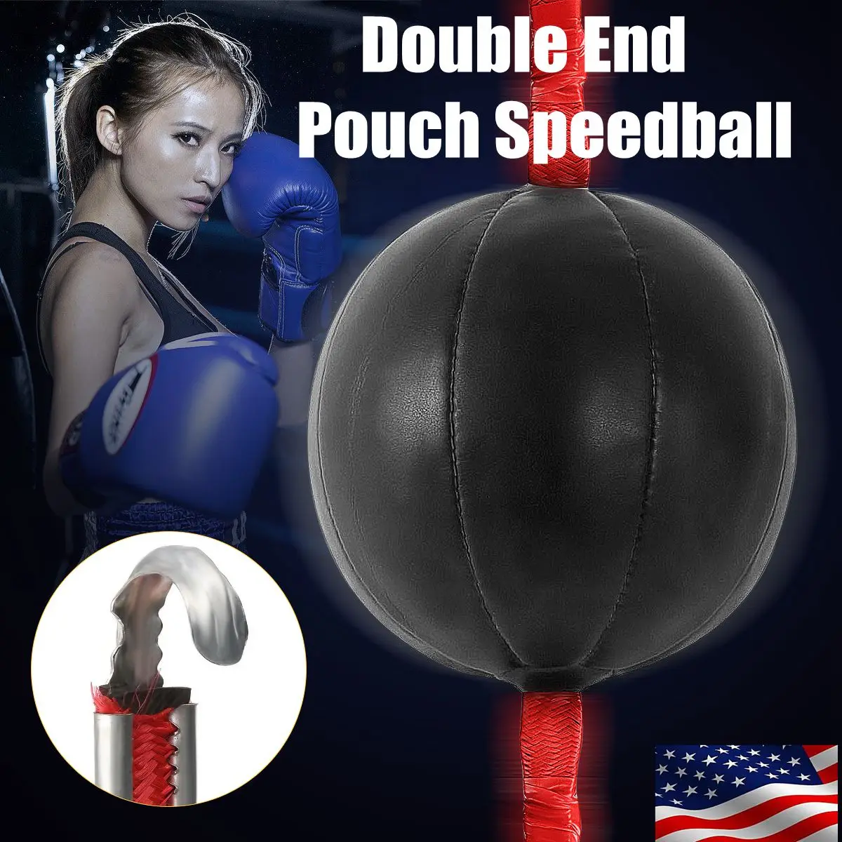 

1pcs MMA Boxing PU Leather Speed Ball & Muay Thai Boxing Swivel Punch Bag Punching Training Speedball Professional Equipment