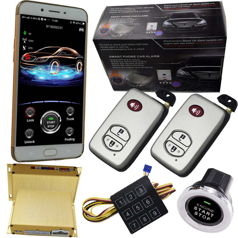 car automotive security systems remote start alarm system gsm gps