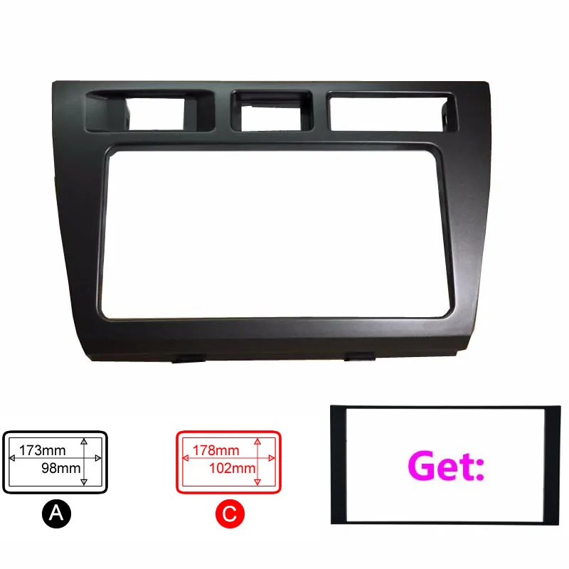 

LEEWA Installation surround facia trim CD dash kit for Mark II (JZX110)2000-04;Verossa2001-04 2DIN 178*100mm #CA4858+CA2295