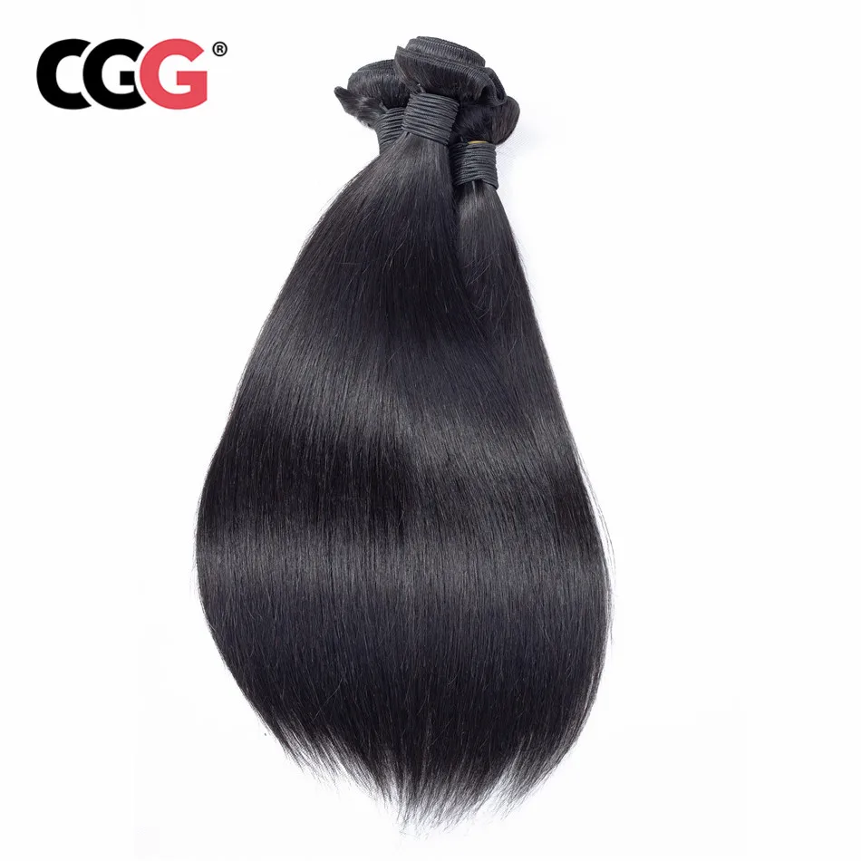 

CGG Human Hair Bundles Wig Malaysian Straight Hair Non-Remy Human Hair Weave Natural Color Hair Extensions No Smell 8-26 Inch